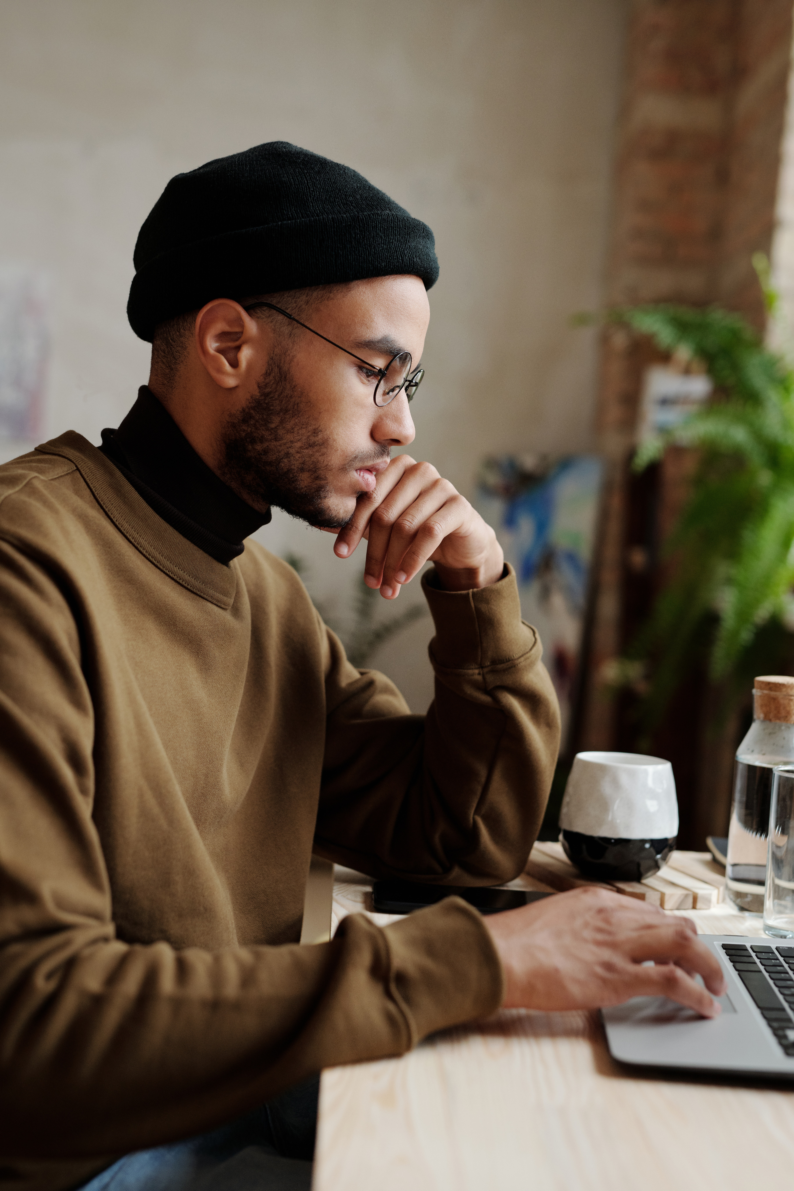 Person using a laptop