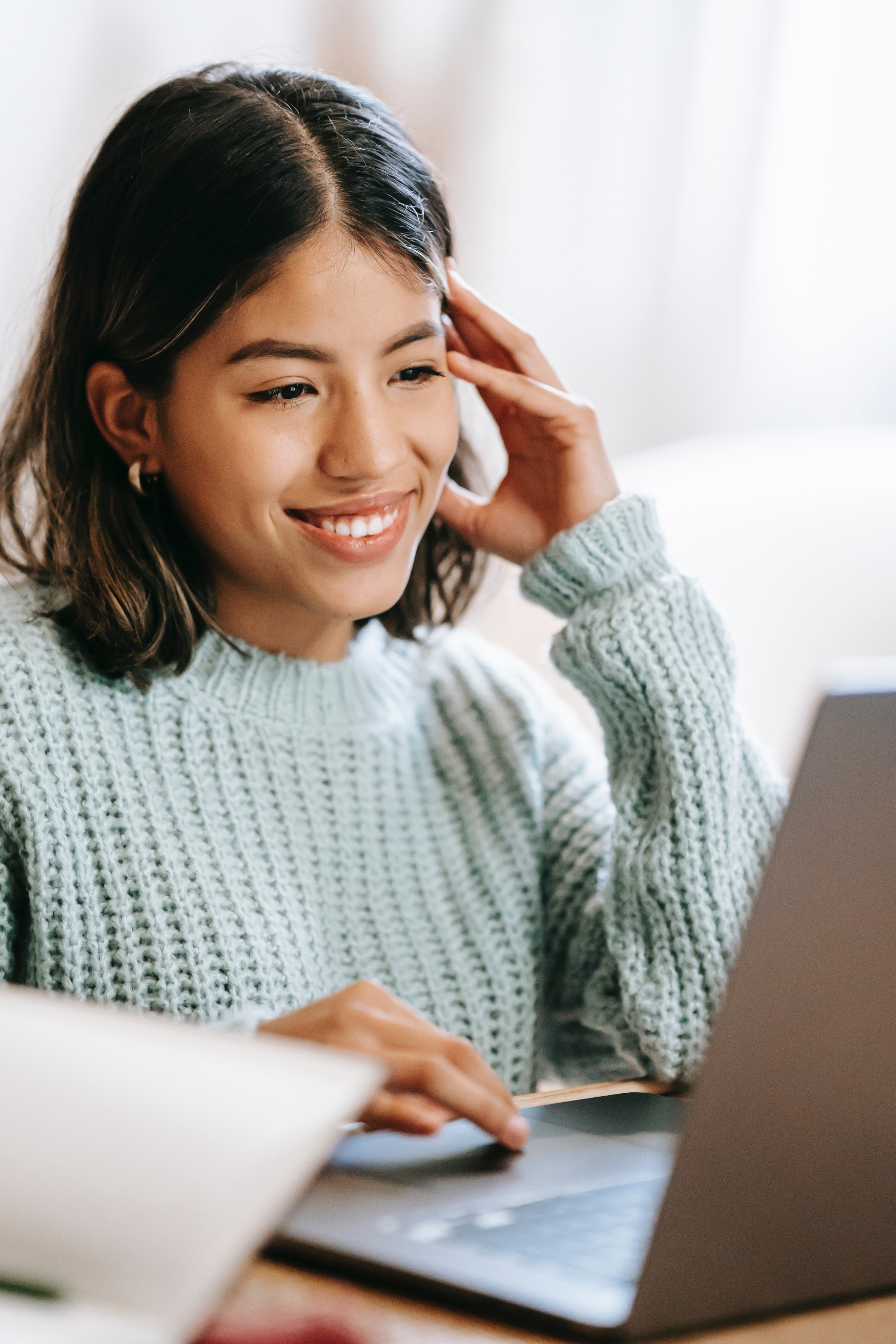 Person using a laptop